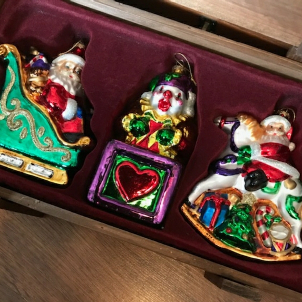Thomas Pacconi Hand Blown Glass Holiday Ornaments